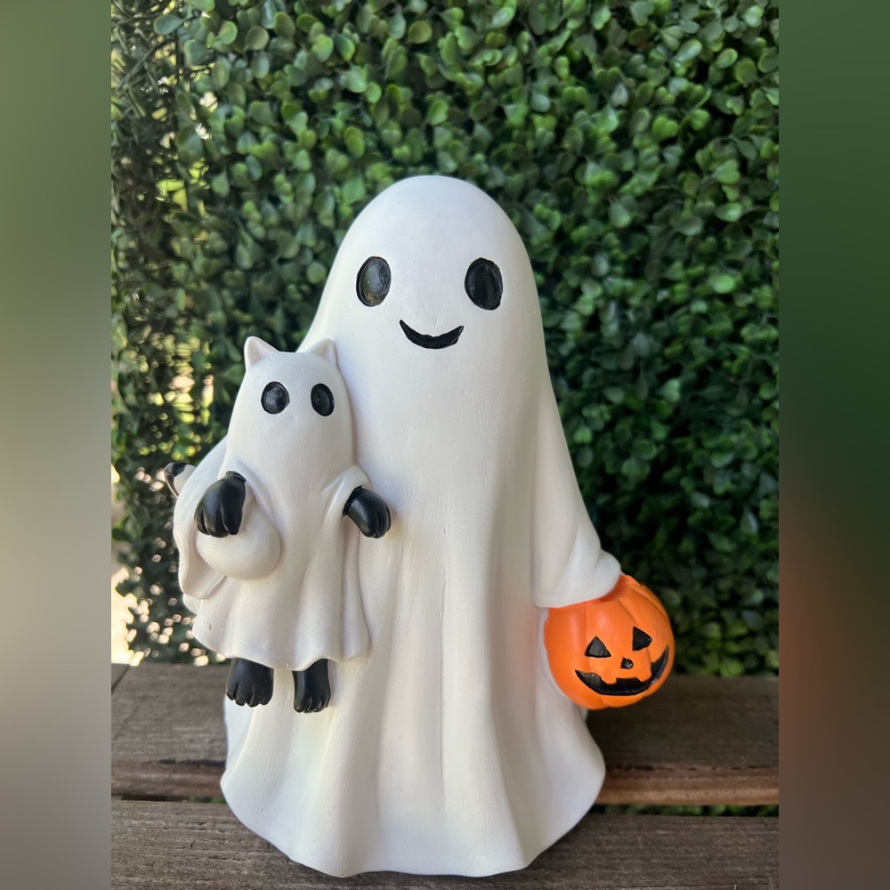 Halloween Ghost and Cat Decoration